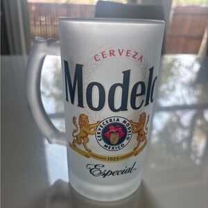 ModelCo Frosted Mug with Gold and Red Details